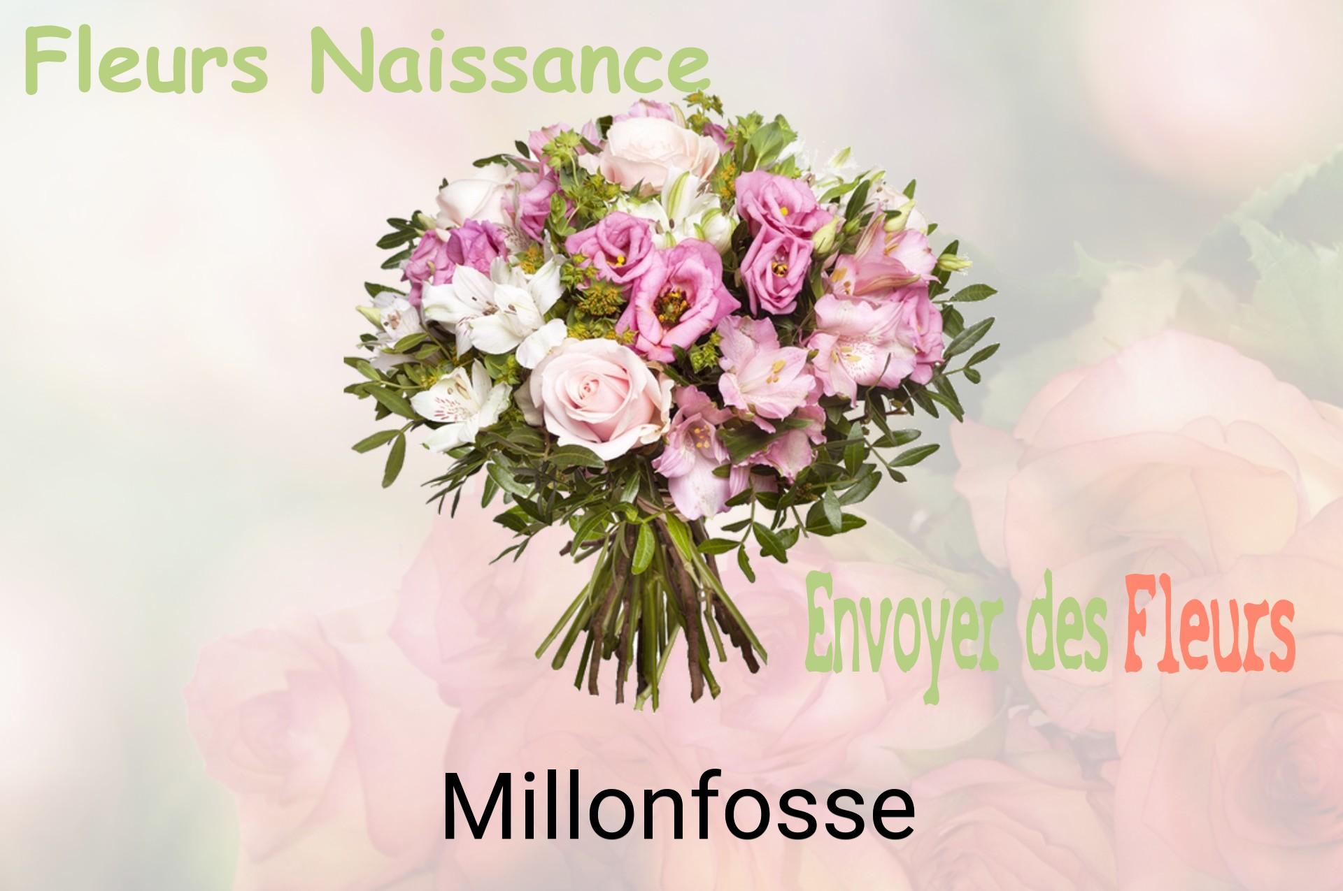 Bouquet de fleurs de naissance livré à Millonfosse