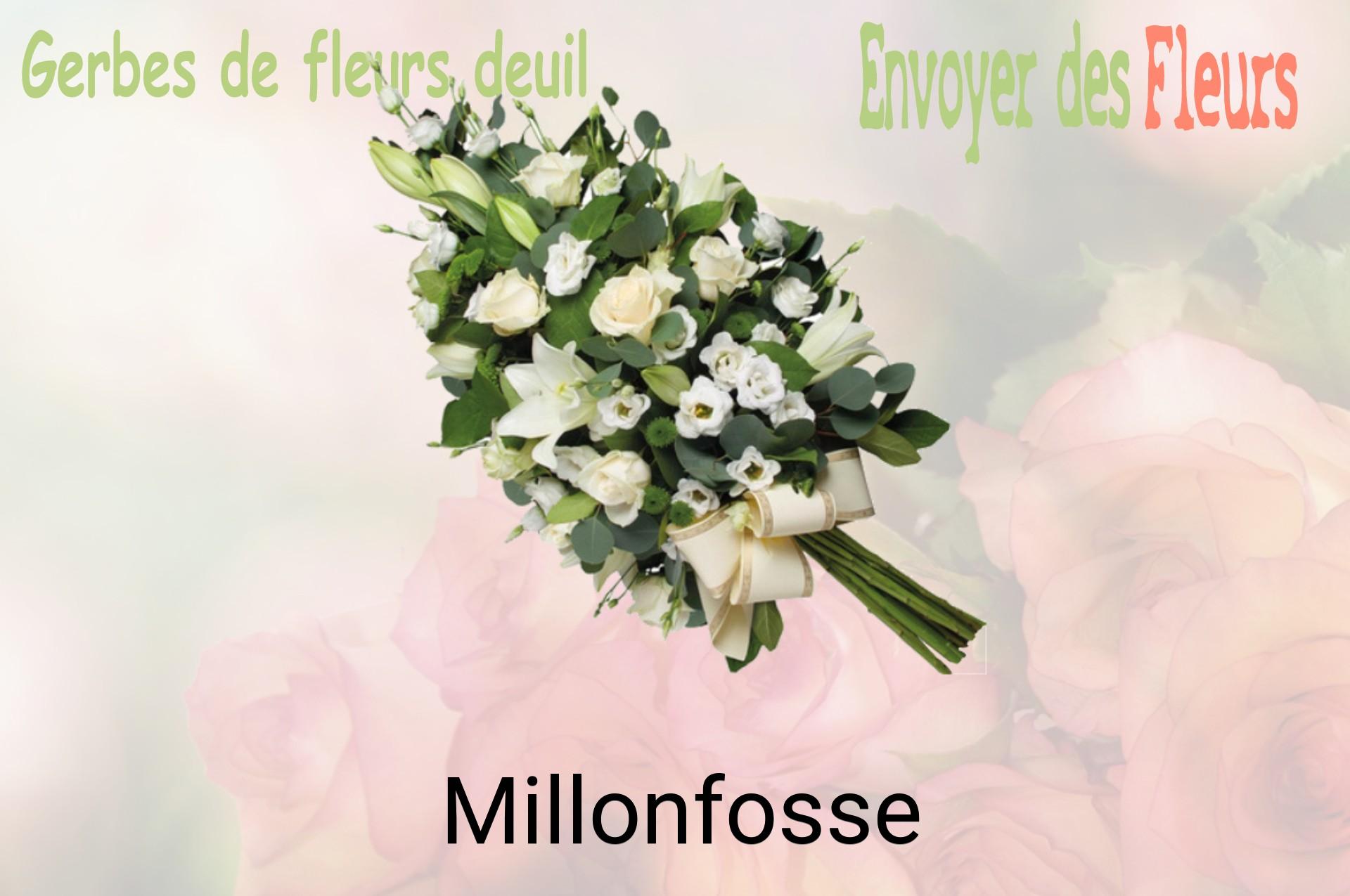 Gerbe de fleurs de deuil livrée à Millonfosse